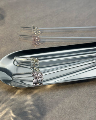 Long Glass Straw 4er Set | Ribbon