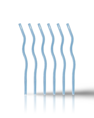 Long Glass Straw 6er Set | Wave Cloud